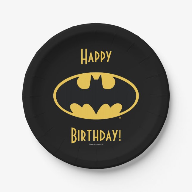 Batman Symbol | Oval Logo Paper Plate (Front)