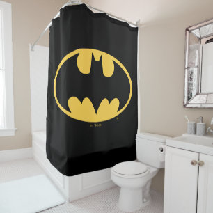 Batman Symbol Oval Logo Shower Curtain