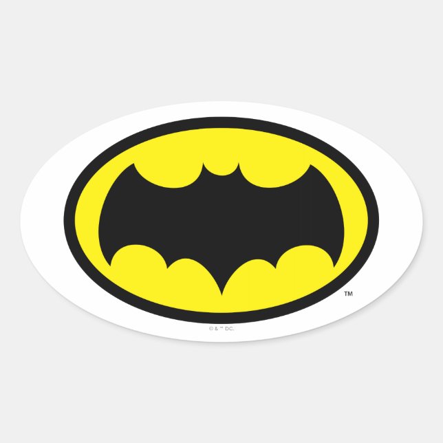 Batman Symbol Oval Sticker (Front)
