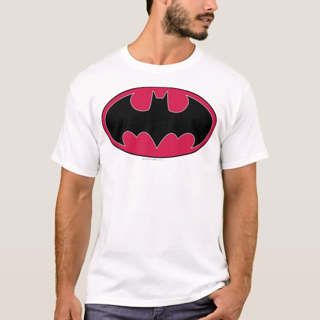 Batman Symbol | Red Black Logo T-Shirt (Front)