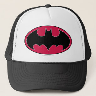 Batman Symbol   Red Black Logo Trucker Hat