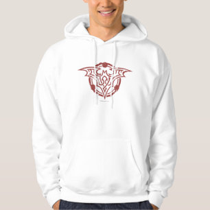 Batman Symbol Red Outline Urban Logo Hoodie