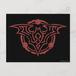 Batman Symbol Red Outline Urban Logo Postcard
