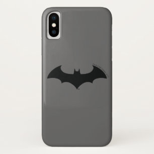 Batman Symbol   Simple Bat Silhouette Logo iPhone X Case