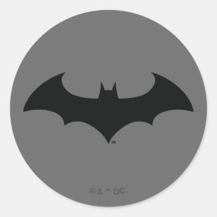 Batman Symbol   Simple Bat Silhouette Logo Classic Round Sticker