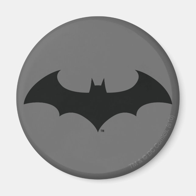 Batman Symbol | Simple Bat Silhouette Logo Magnet (Front)