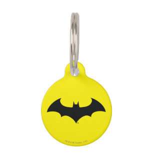 Batman Symbol Simple Bat Silhouette Logo Pet Tag
