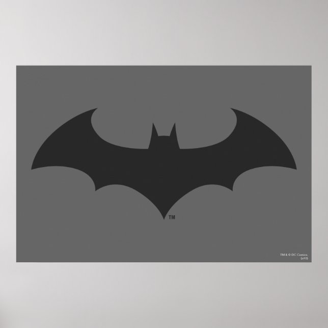 Batman Symbol | Simple Bat Silhouette Logo Poster (Front)