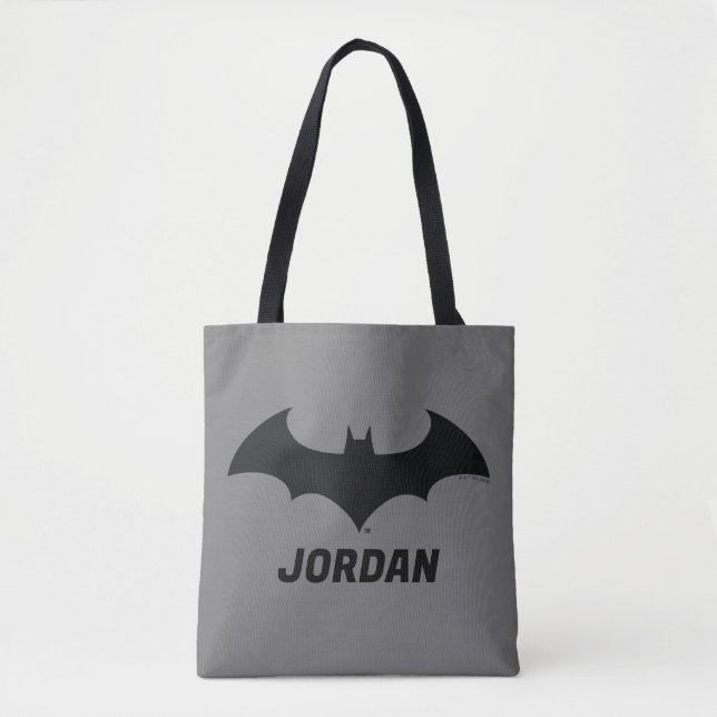 Batman Symbol | Simple Bat Silhouette Logo Tote Bag (Front)