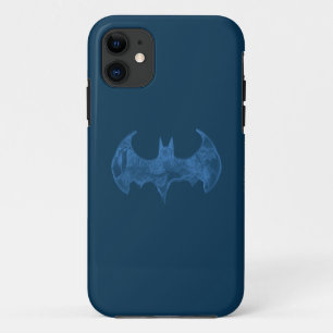 Batman Symbol   Sketchbook Light Blue Logo iPhone 11 Case