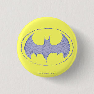 Batman Symbol Sketchbook Purple Logo 3 Cm Round Badge