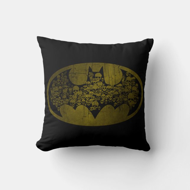 Batman Symbol | Skulls in Bat Logo Cushion (Front)