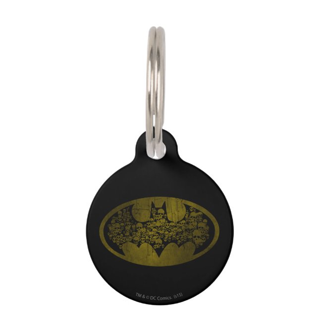 Batman Symbol | Skulls in Bat Logo Pet Tag (Front)