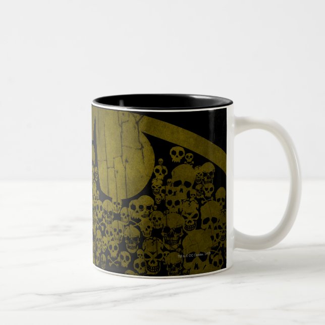 Batman Symbol | Skulls in Bat Logo Two-Tone Coffee Mug (Right)