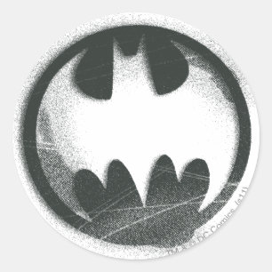 Batman Symbol   Spray Symbol Logo Classic Round Sticker