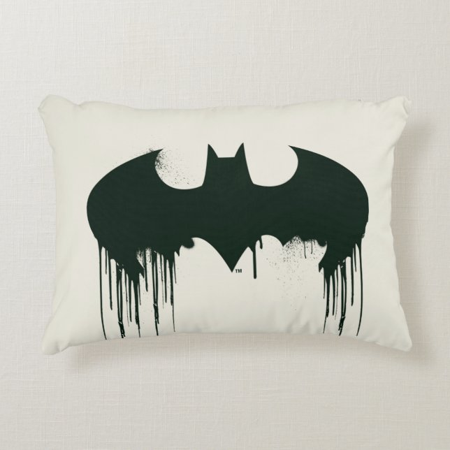 Batman Symbol | Spraypaint Logo Decorative Cushion (Front)