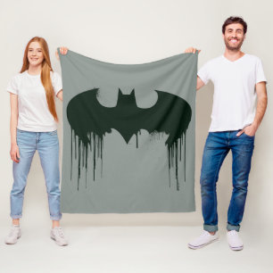 Batman Symbol Spraypaint Logo Fleece Blanket
