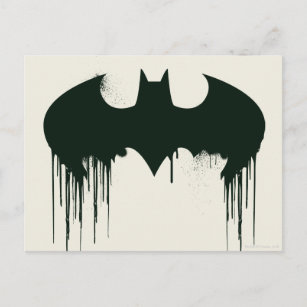 Batman Symbol   Spraypaint Logo Postcard