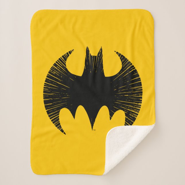 Batman Symbol | Streak Logo Sherpa Blanket (Front)