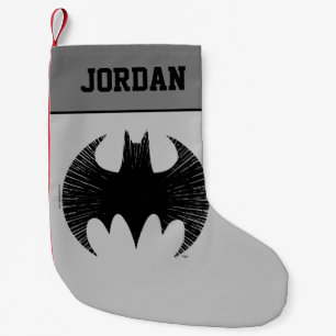 Batman Symbol   Streak Logo Small Christmas Stocking