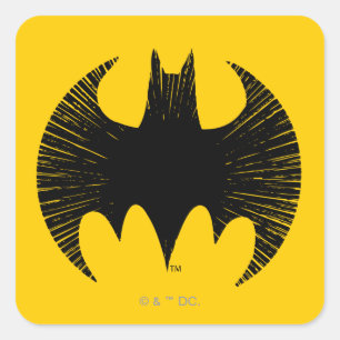Batman Symbol   Streak Logo Square Sticker