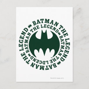 Batman Symbol   The Legend Logo Postcard