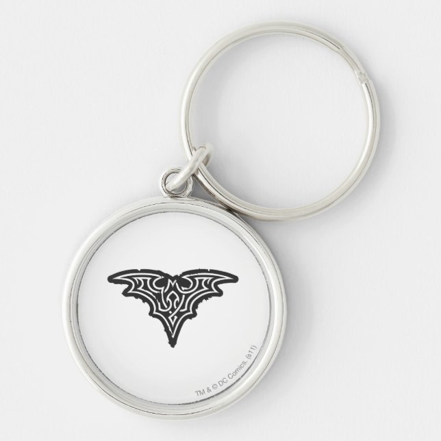 Batman Symbol | Urban Black White Logo Key Ring (Front)