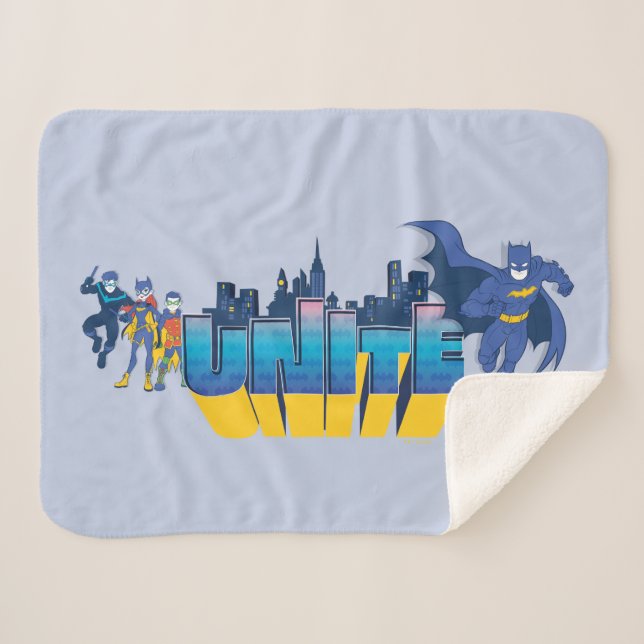 Batman | UNITE Sherpa Blanket (Front (Horizontal))