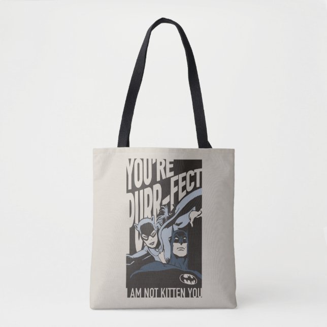 Batman Valentine | Catwoman - You're Purr-fect Tote Bag (Front)