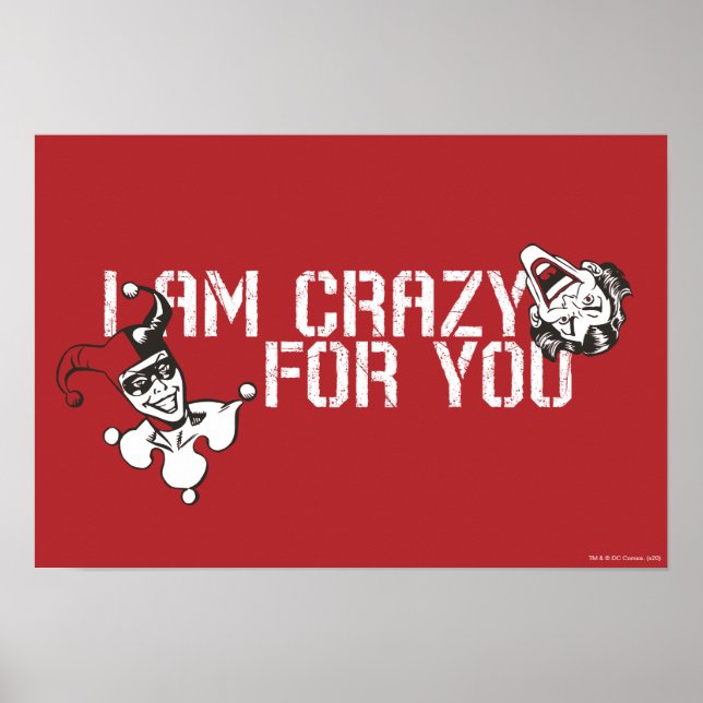 Batman Valentine | Joker & Harley - Crazy For You Poster (Front)