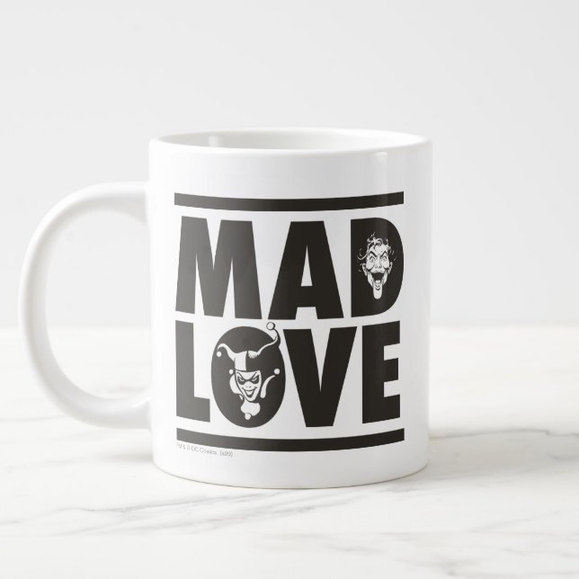 Batman Valentine | Joker & Harley - Mad Love Large Coffee Mug (Left)