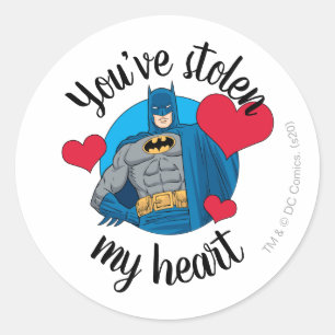 Batman Valentine   You've Stolen My Heart Classic Round Sticker