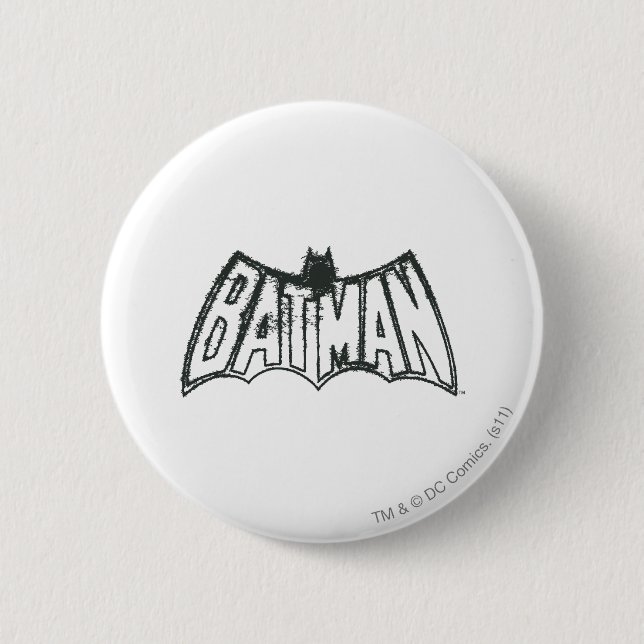 Batman | Vintage Symbol Logo 6 Cm Round Badge (Front)