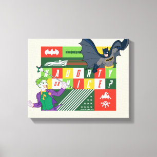 Batman vs Joker "Naughty or Nice" Canvas Print