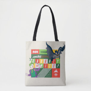 Batman vs Joker "Naughty or Nice" Tote Bag