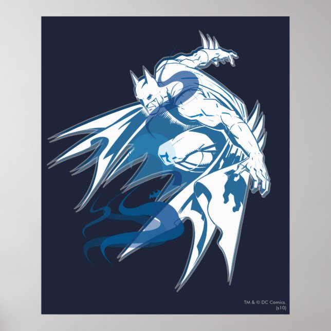 Batman Water Tonal Collage Poster (Front)