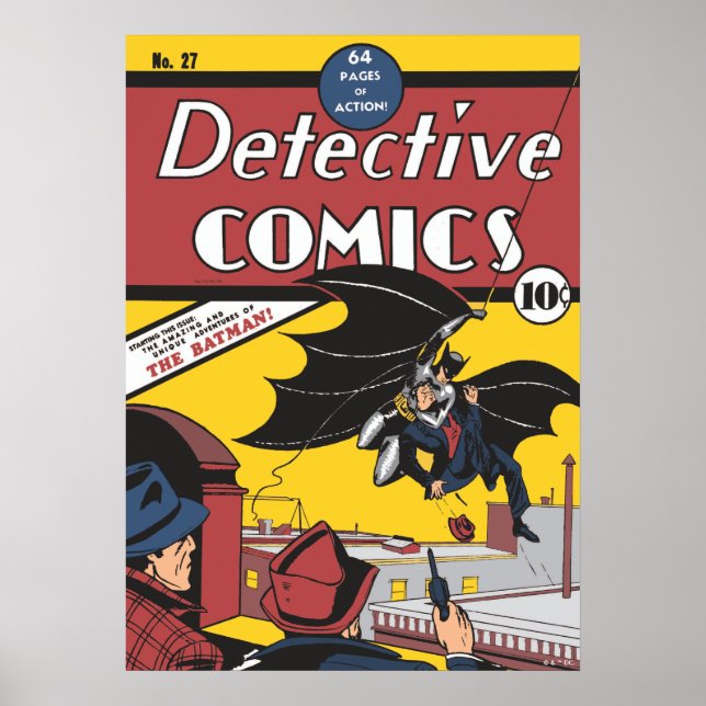 Batman's First Appearance Vintage Poster (Front)
