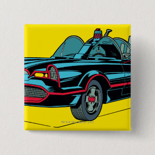 Batmobile 15 Cm Square Badge