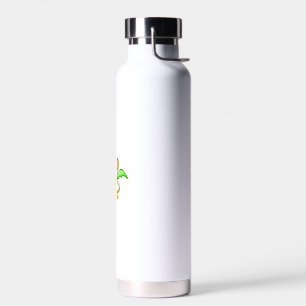 Batmouse. Funny mouse with bat wings. Halloween. Water Bottle
