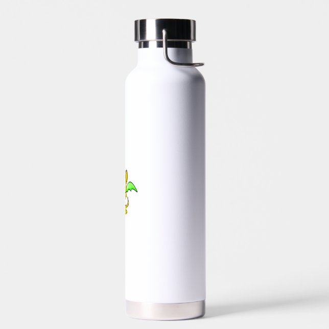 Batmouse. Funny mouse with bat wings. Halloween. Water Bottle (Left)