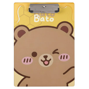 "Bato Bato" Honey Bear Spiral Clipboard