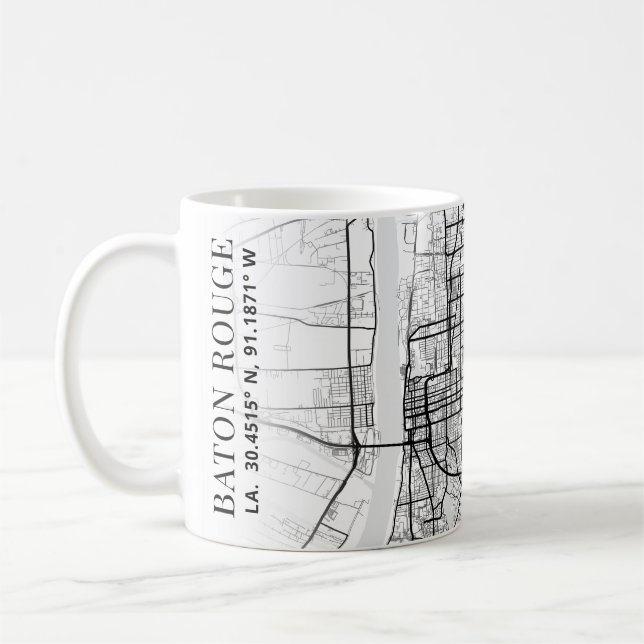 Baton Rouge City Map | Coffee Mug (Left)