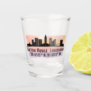 Baton Rouge LA City Skyline Shot Glass