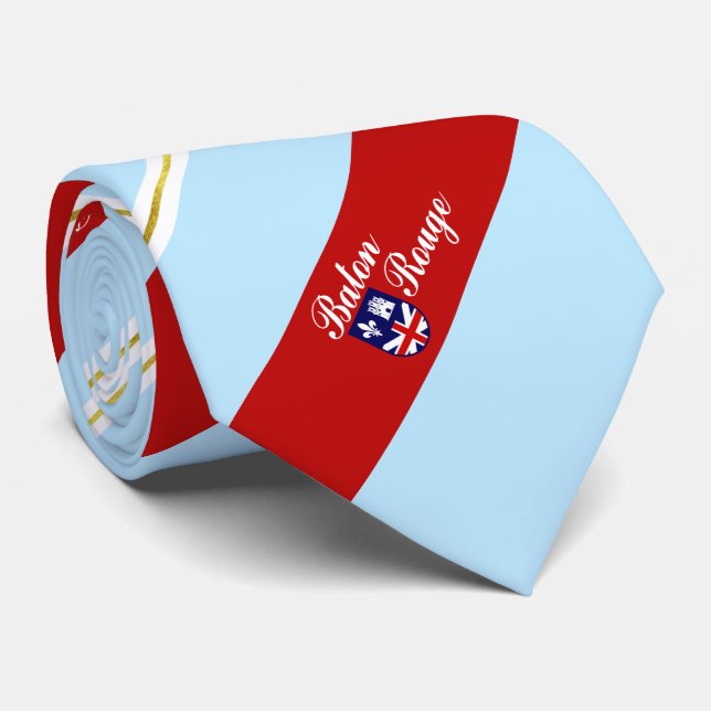 Baton Rouge (Louisiana) city flag Neck Tie (Rolled)