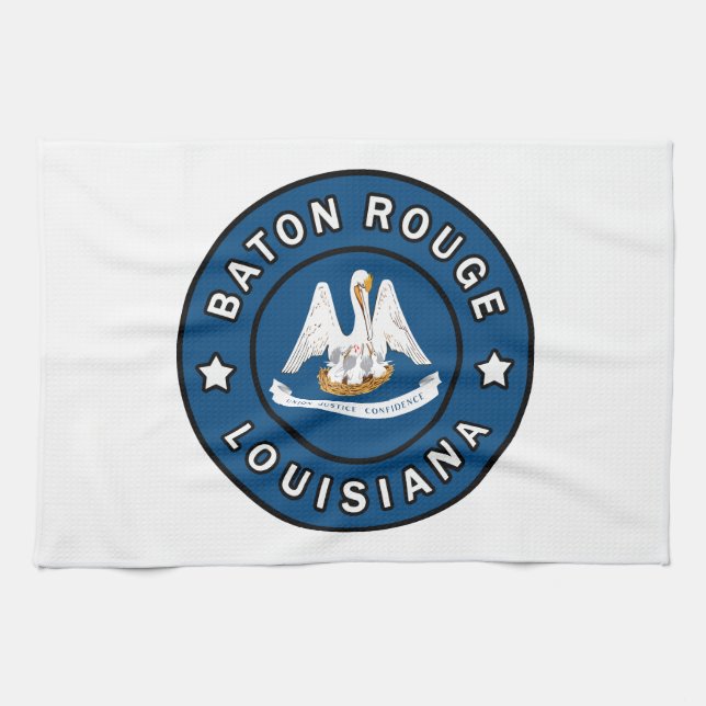 Baton Rouge Louisiana Tea Towel (Horizontal)