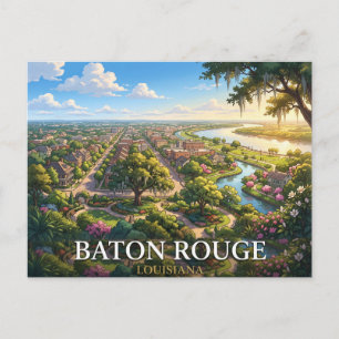 Baton Rouge Louisiana Travel River Cityscape Postcard