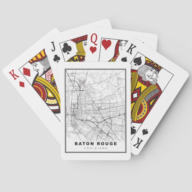 Baton Rouge Map Playing Cards (Back)