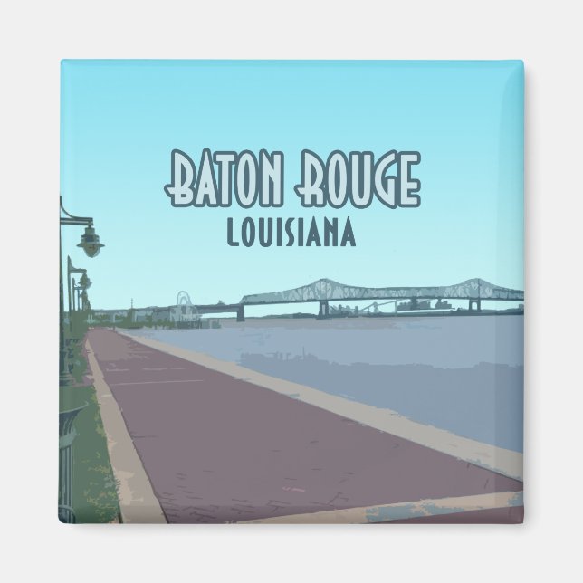 Baton Rouge Mississippi River Louisiana Magnet (Front)