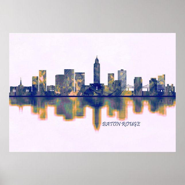 Baton Rouge Skyline Poster (Front)