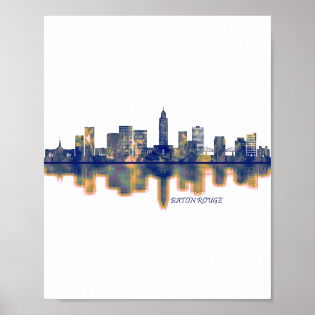 Baton Rouge Skyline Poster (Front)